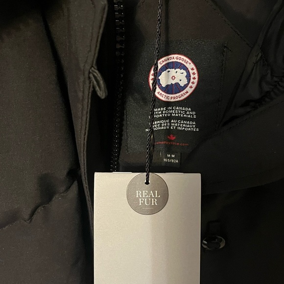 Authentic Canada Goose Lorette Parka Heritage w/ RARE FUR TRIM -MED/BLK - Picture 8 of 9